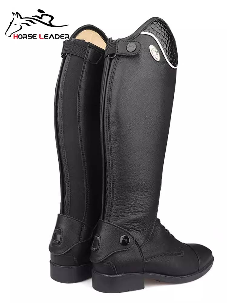 HorseLeader spring and summer equestrian equipment horses boots women's wear -resistant riding men's long boots, cowhide air -breathable long horse boots