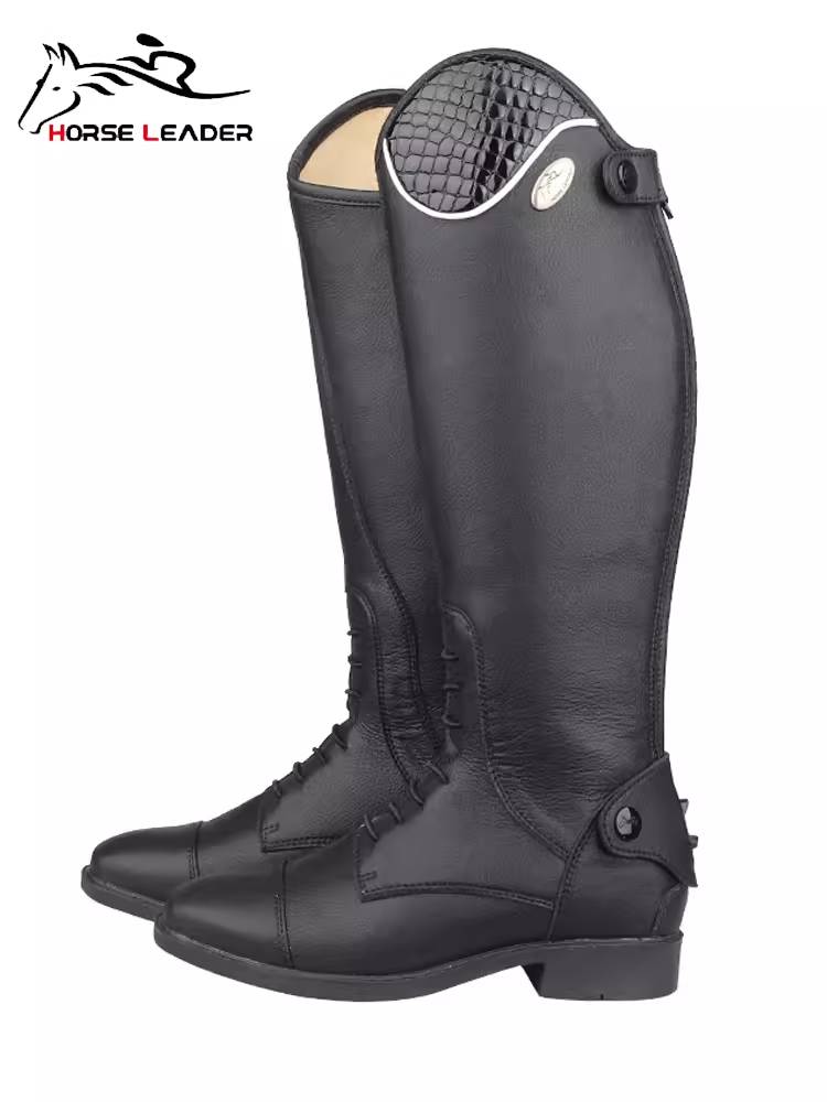 HorseLeader spring and summer equestrian equipment horses boots women's wear -resistant riding men's long boots, cowhide air -breathable long horse boots