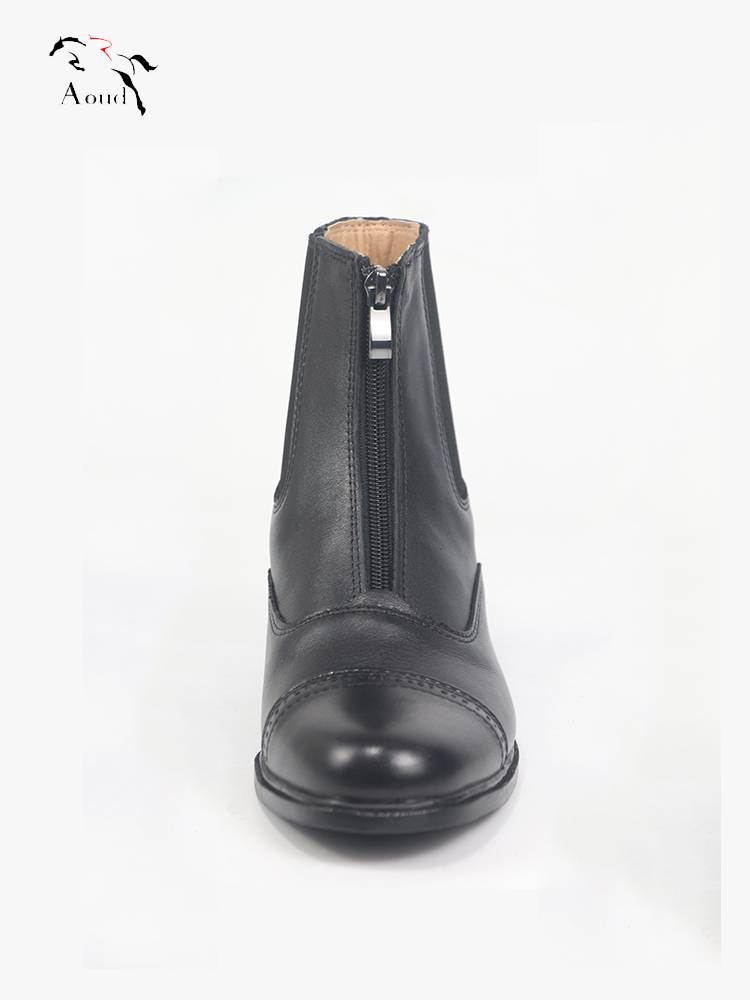 Horseshoe boots head oxen with short zippers and velvet boots for the winter