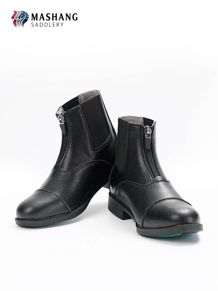 Mashangma's children's cowhide equestrian boots girls riding short boots boys equestrian equipment leather riding shoes