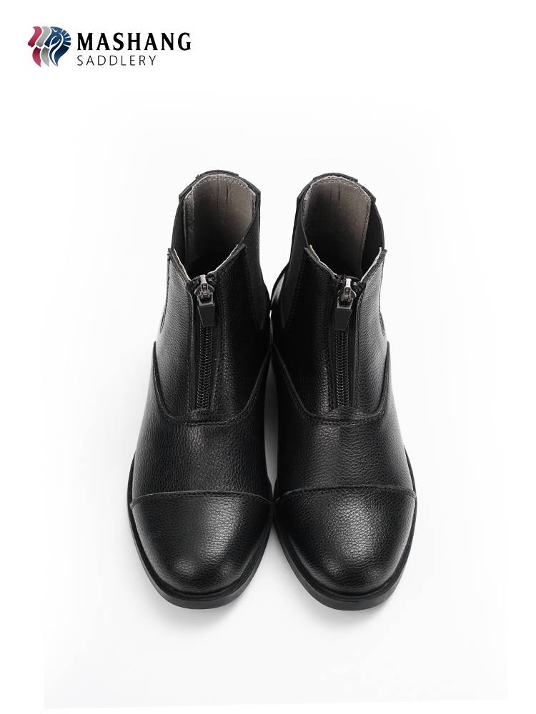 Mashangma's children's cowhide equestrian boots girls riding short boots boys equestrian equipment leather riding shoes