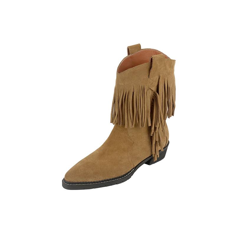 Sipper Streaming Fruits Western denim Ultimate 2024 new retro style, fashion versatile rough heel boots