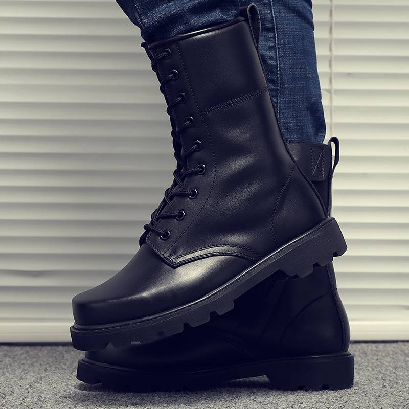 Leather boots men's summer Labor Boot boots genuine high -ranking troops leather leather leather shoes Martin boots men's boots