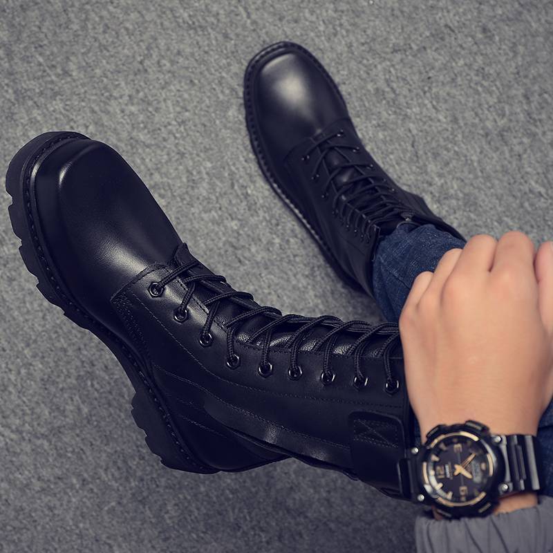 Leather boots men's summer Labor Boot boots genuine high -ranking troops leather leather leather shoes Martin boots men's boots
