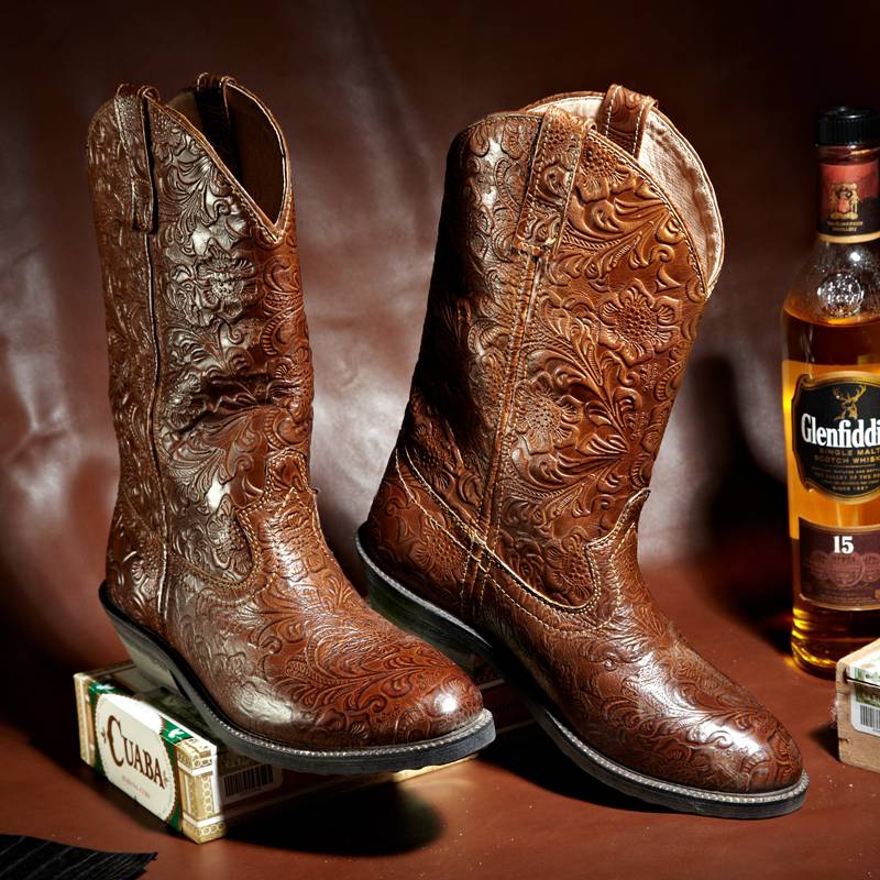 Dundee specializes in oxen-skin mid-skin horse boots for male and female hand-made western cowboy boots with Harley boots