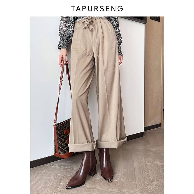Kuerson TapUrseng handmade calfskin pointed short boots female spring and autumn single boots thick heels heel heel