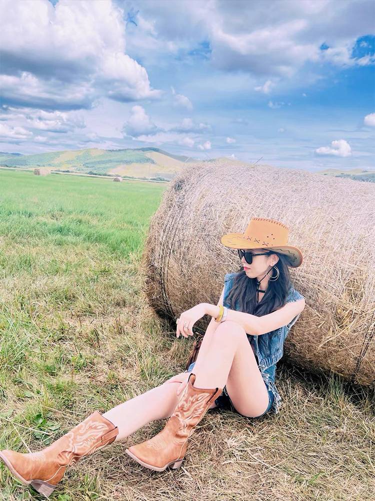 Go to Xinjiang Tibet Prairie Sichuan West and Western, West and West, West and Northwest Northern Northern Cowboy Boots, Yunnan Qinghai Lake Knight Boots Women