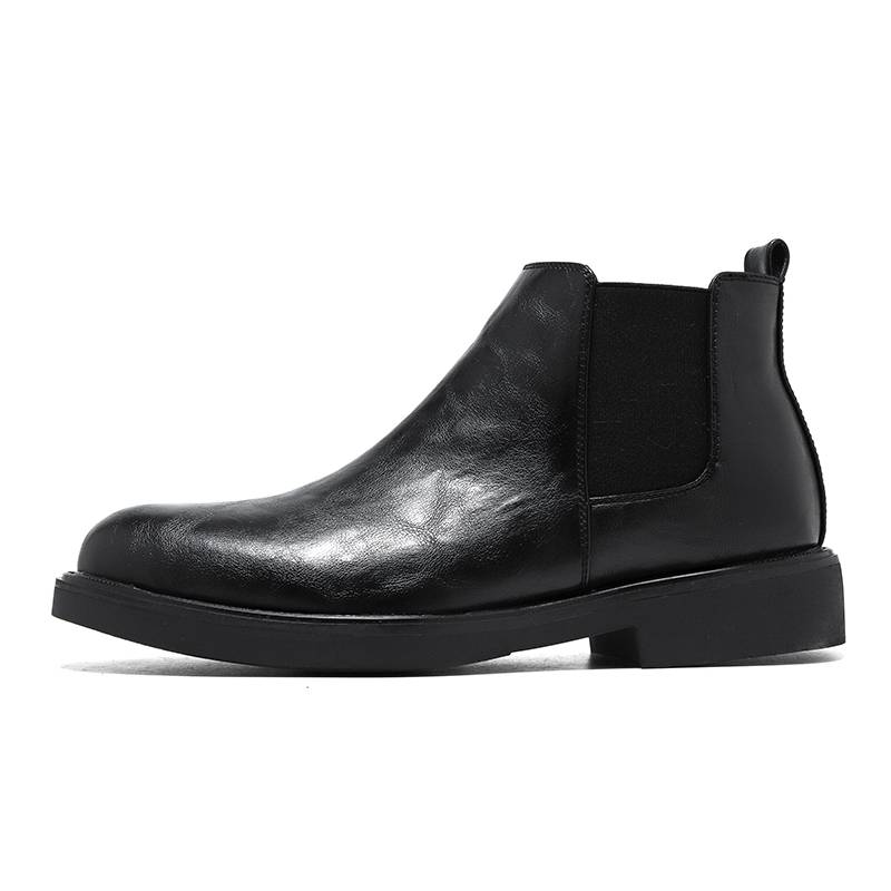 Summer Martin boots men's sleeve Chelsea men's boots low British style black pointed high -top high -top leather shoes short boots