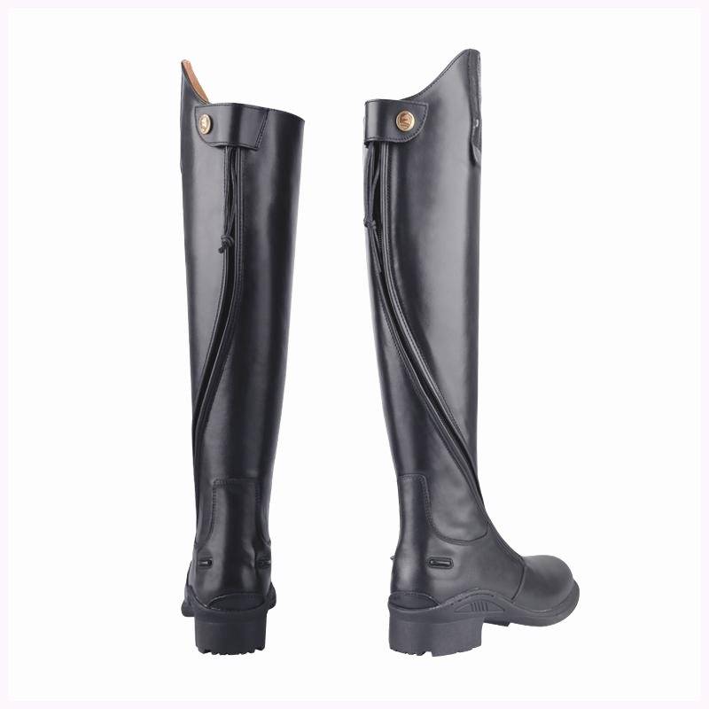 Cowhide Equestrian boots Riding men and women stringing zipper anti -skating boots bar boots Rock horse horses 8106101