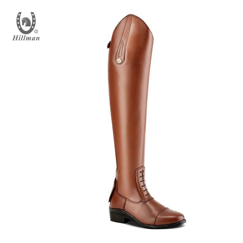 Hillman horse boots equestrian leather equestrian boots high boots retro knight boots, equestrian barrier hindrance boots riding boots men
