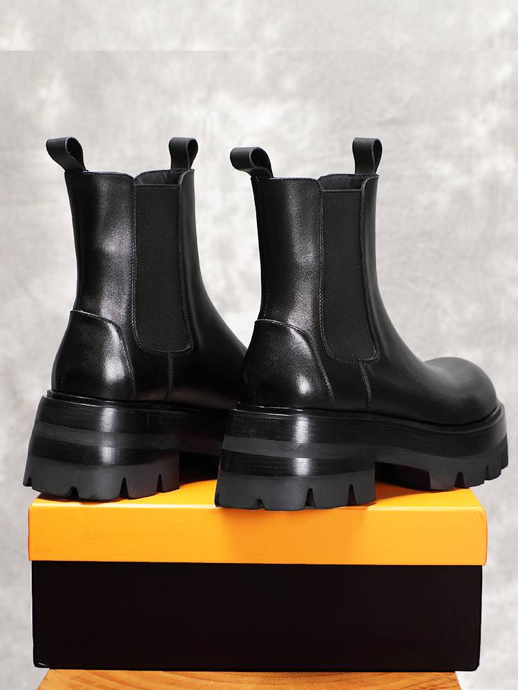 VIP Chelsea boots men's model autumn thick British style increase in British style 8cm Martin boots men's boots Derby boots summer thin