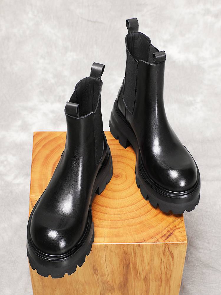 VIP Chelsea boots men's model autumn thick British style increase in British style 8cm Martin boots men's boots Derby boots summer thin