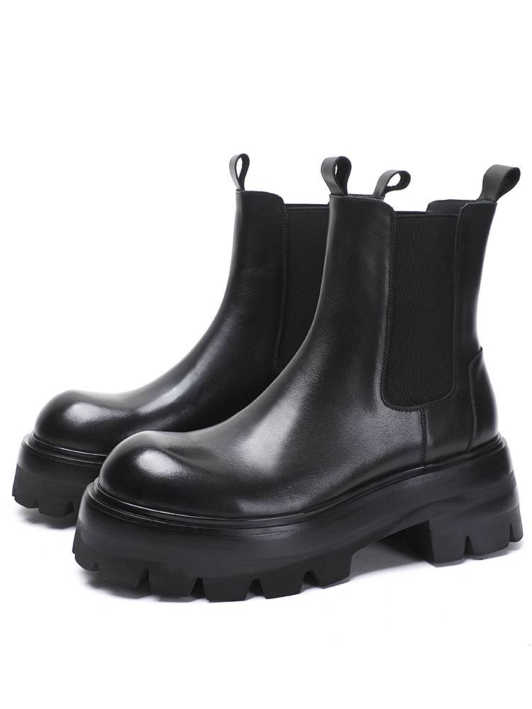 VIP Chelsea boots men's model autumn thick British style increase in British style 8cm Martin boots men's boots Derby boots summer thin