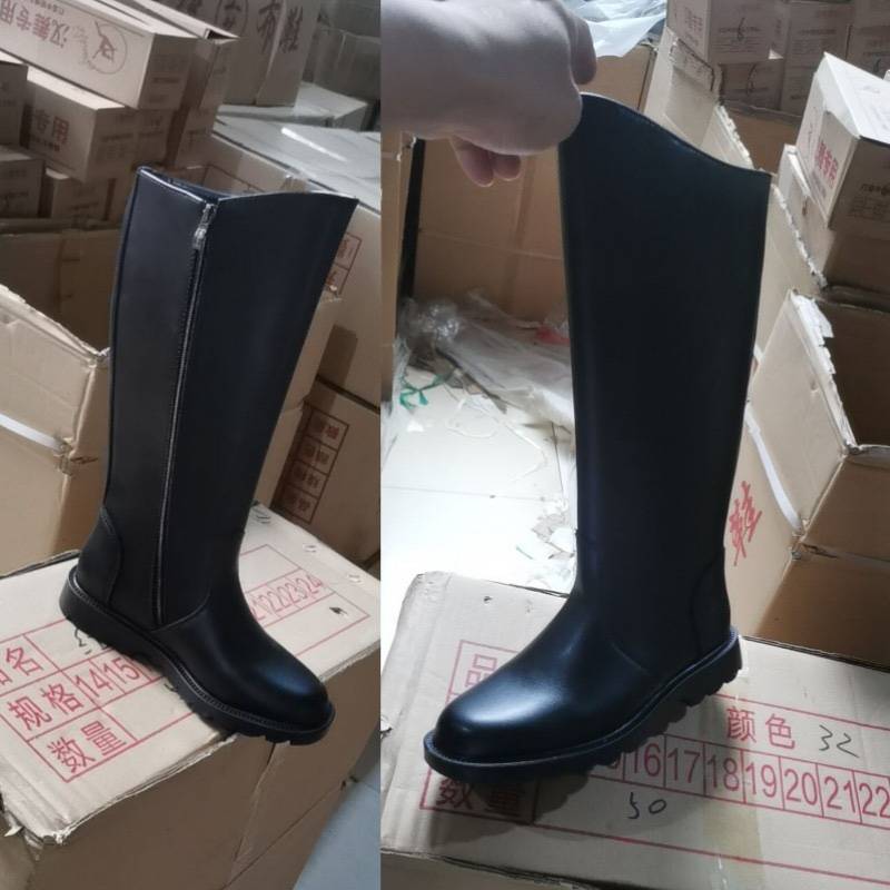 New men's and women's high boots, boots, flag -raised boots, honor guards, boots, spring performances, British boots drum band boots