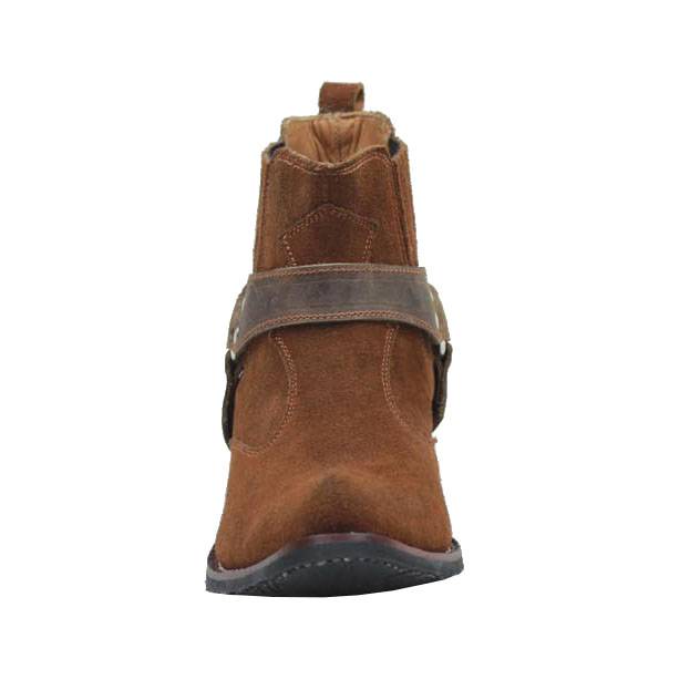TB1044 Genuine Shenglianfang leather handmade sewing American Western horse boots denim boots Martin boots men's short boots