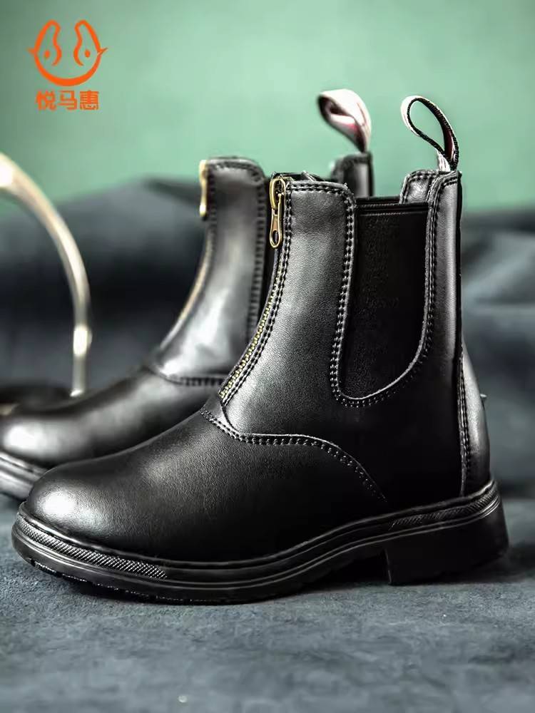 Four Seasons Riding Boots Boots Leather -resistant Children's Equestnically Horse Boots Riding Shoes Women's Equestnically Boots Male Riding Equipment