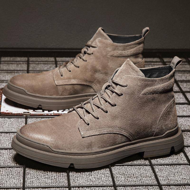 Net Red Martin Boot Men's Spring Breath Innochor Gangs Boot Boots Leisure British frosted leather equestrian boots leather tide