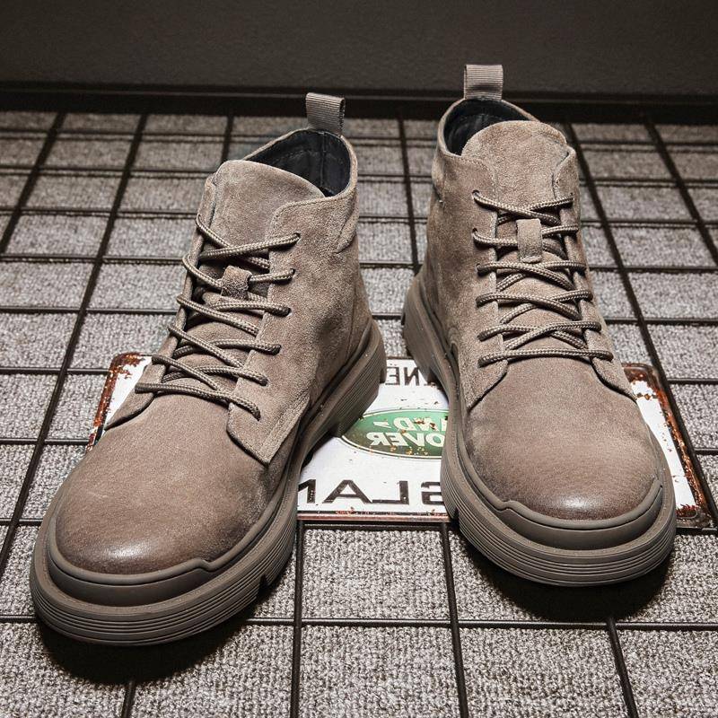 Net Red Martin Boot Men's Spring Breath Innochor Gangs Boot Boots Leisure British frosted leather equestrian boots leather tide