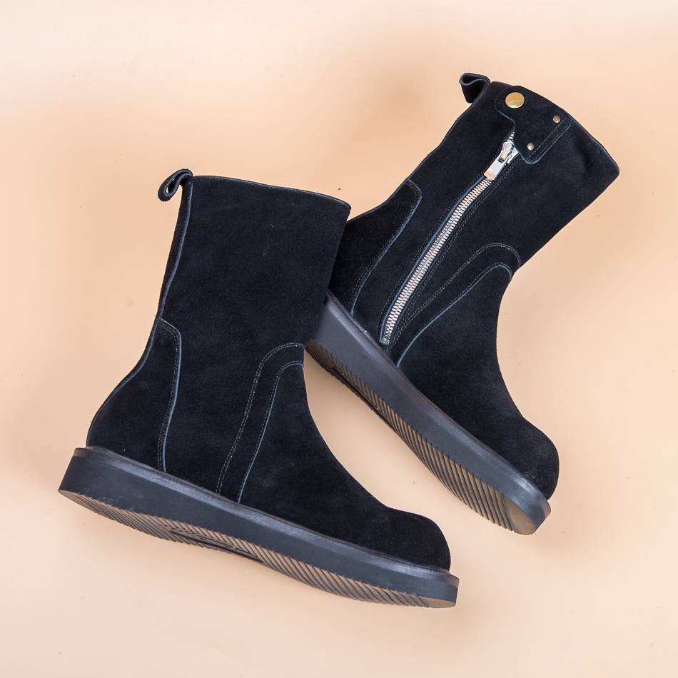 play!Nightsman!Handmade sewing method horse boots men's middle tube string zipper Martin boots men's winter leather boots