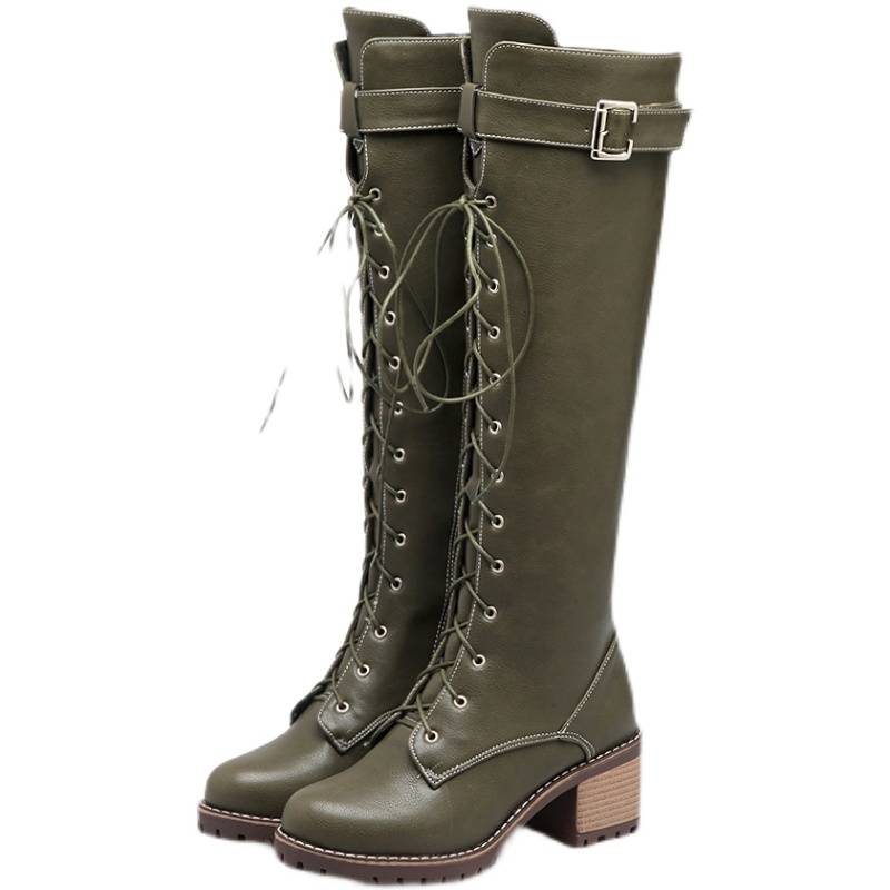 Customized large tube width worker boots military uniforms, rough thighs, fat mm large size high -size boots British Martin boots