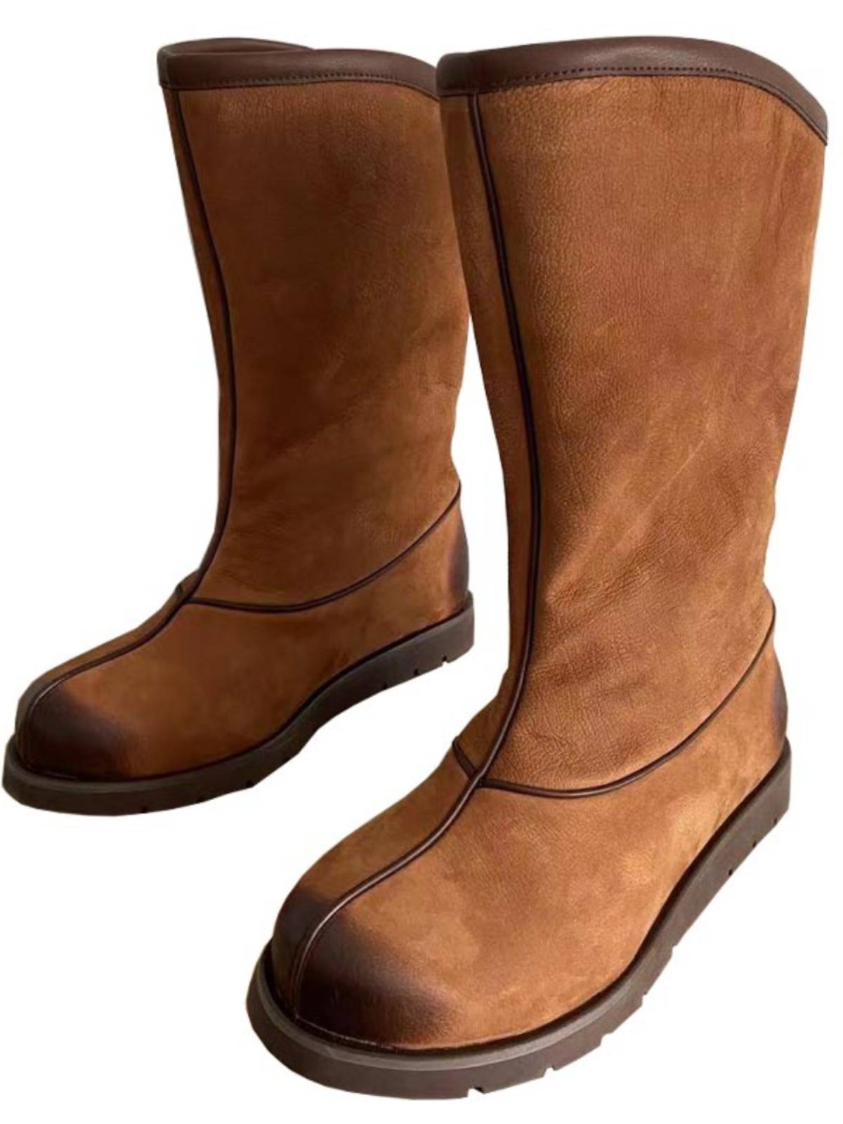 Spring and autumn new header cowhide men's boots, Mongolian boots, hidden boots in the plain, horses boots Martin boots outdoor boots shoes
