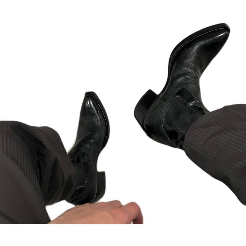 Mrlee Autonomous 23 Show Pioneer ‘First Seeing the Heart’ retro scars leather leather tillers high -heeled Chelsea boots