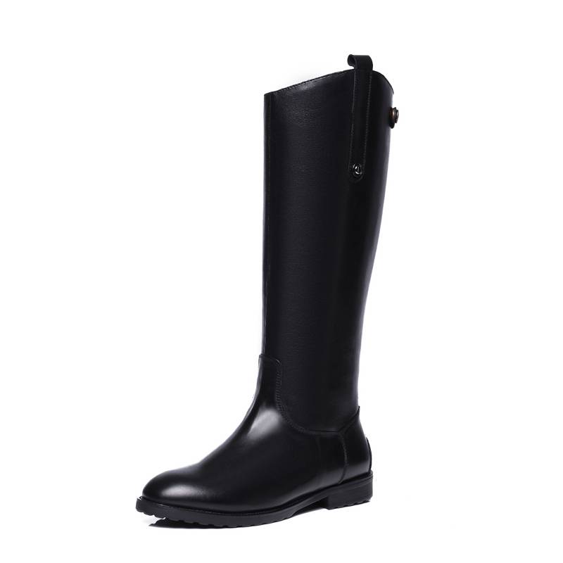 New men's horse boots, high boots, leather boots, knight boots Martin motorcycle boots warm cotton boots trend men's boots