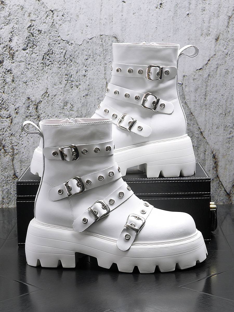 Boots male, 2024 winter squeaky, punk-roman-looking man Martin