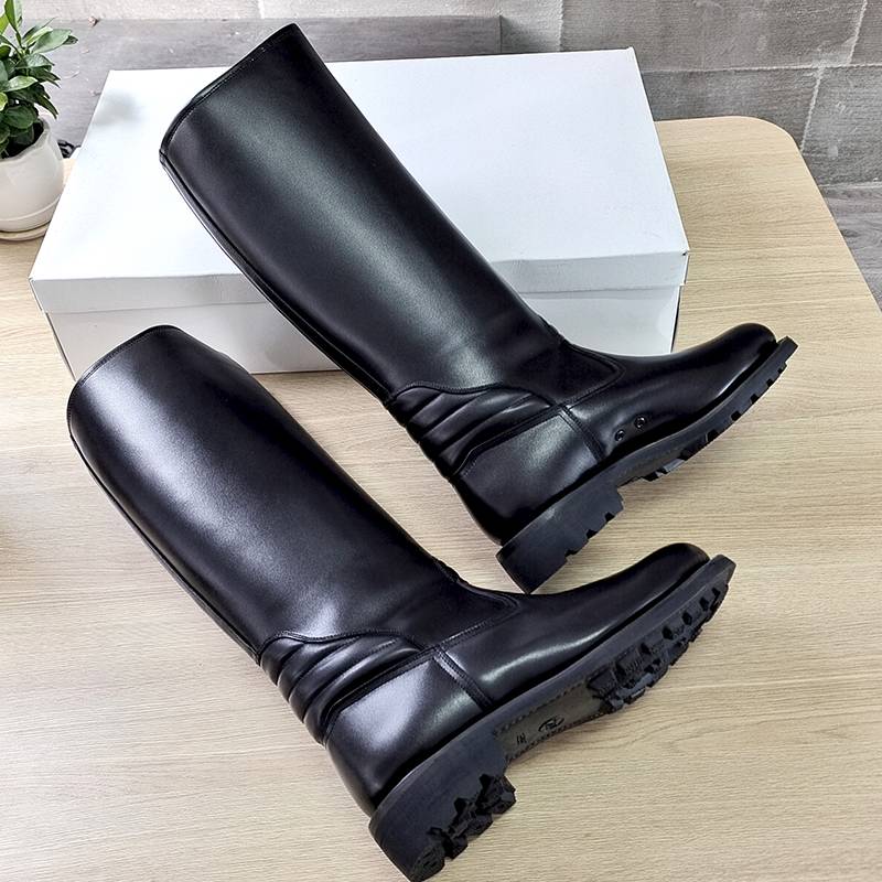 Bull goods!IntersectionLong leather boots tall equestrian boots men's riding boots over the knee -knee leather summer horse boots men