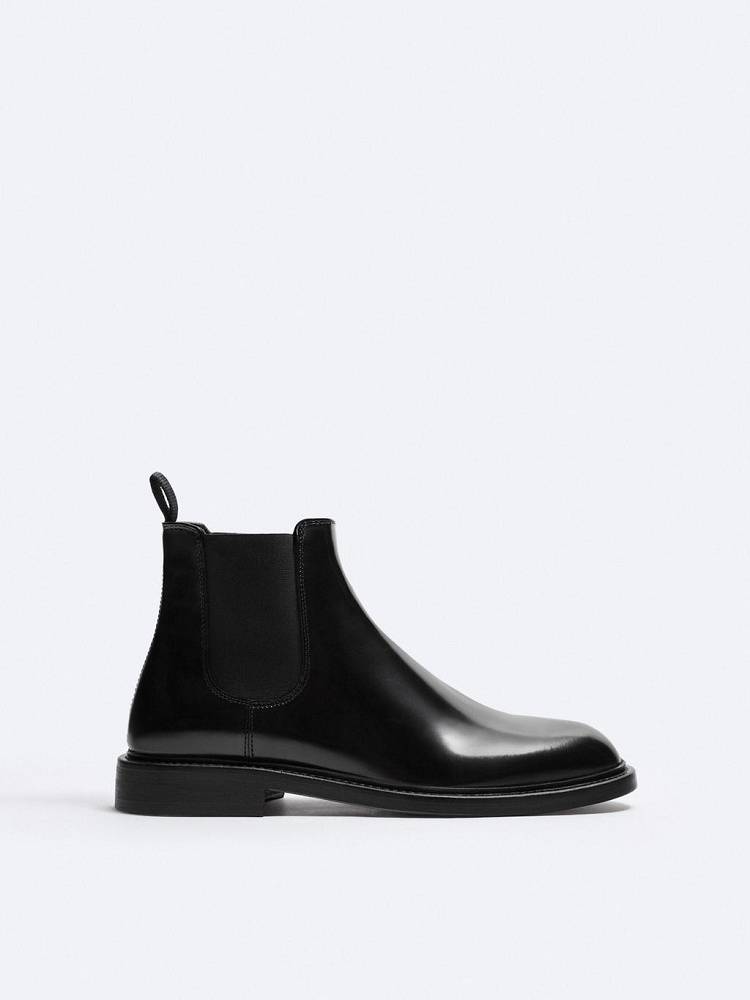 MD2024 Autumn New Product Men's Shoes Leather Martin Boot Black Chelsea Leather Boots 2097220 800