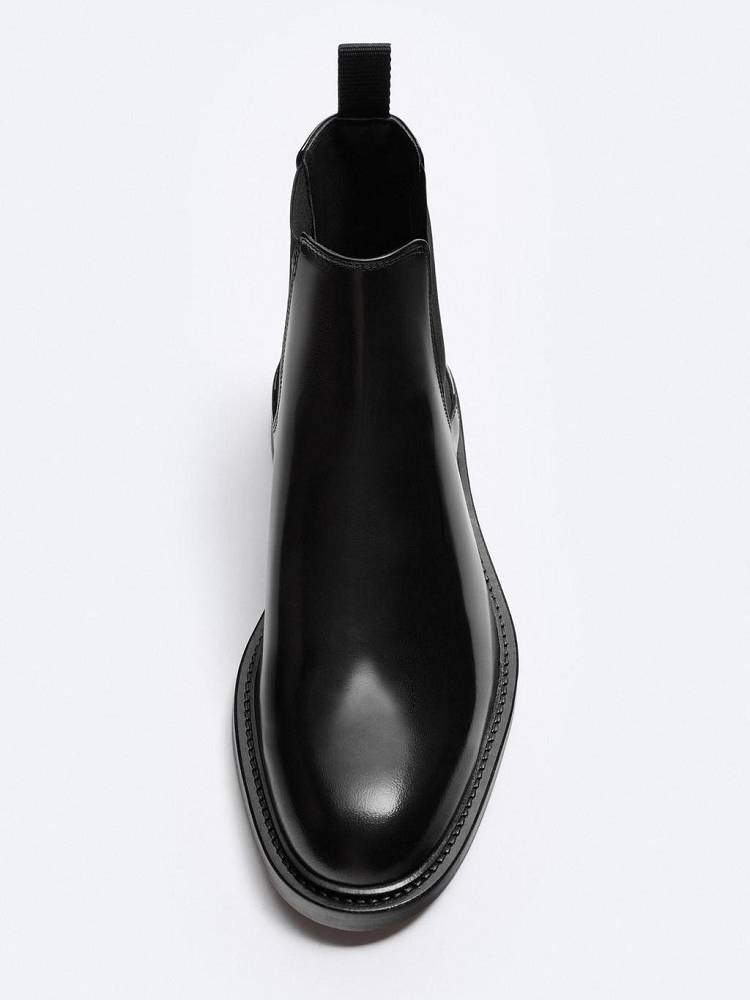 MD2024 Autumn New Product Men's Shoes Leather Martin Boot Black Chelsea Leather Boots 2097220 800