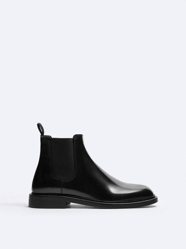 MD2024 Autumn New Product Men's Shoes Leather Martin Boot Black Chelsea Leather Boots 2097220 800