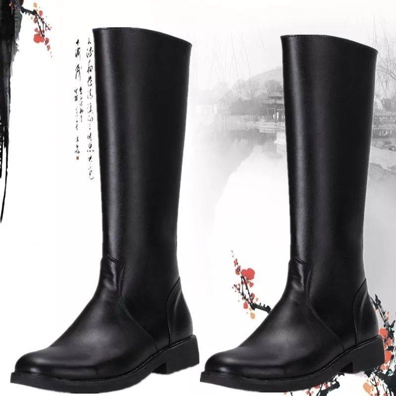 Hireman High Person Boots Men's High Leather Boots Men's Shoes COSPLE Anime Flag Rick Ride Boot Boot Boots Boots Martin Boots
