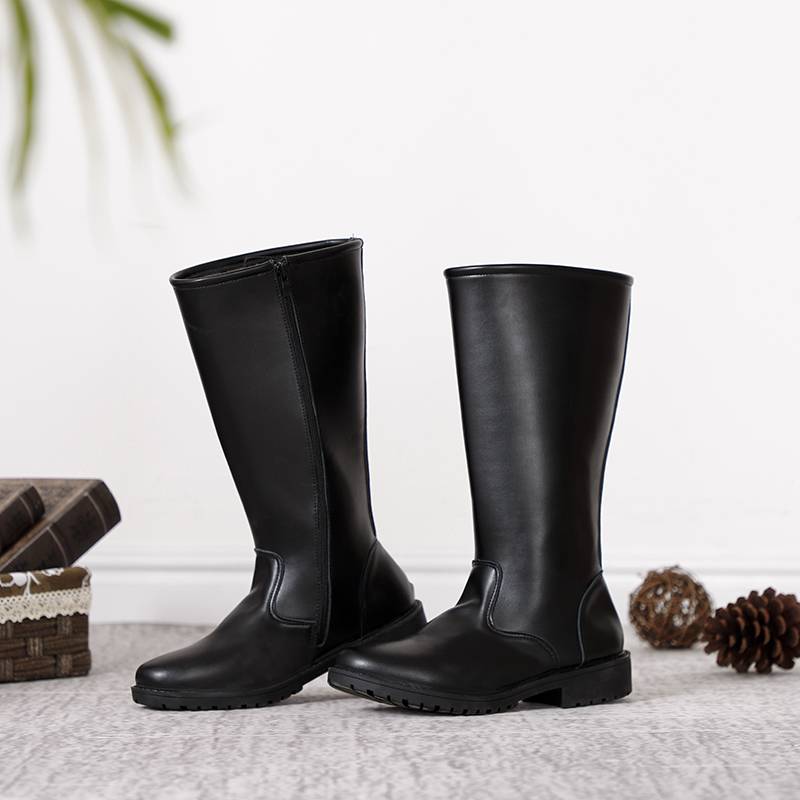 Men and women's leather boots men's shoes COSPLAY Anime Game Circuit Boots Ritual Boots Boot Martin Boots Plus Cotton High Tube