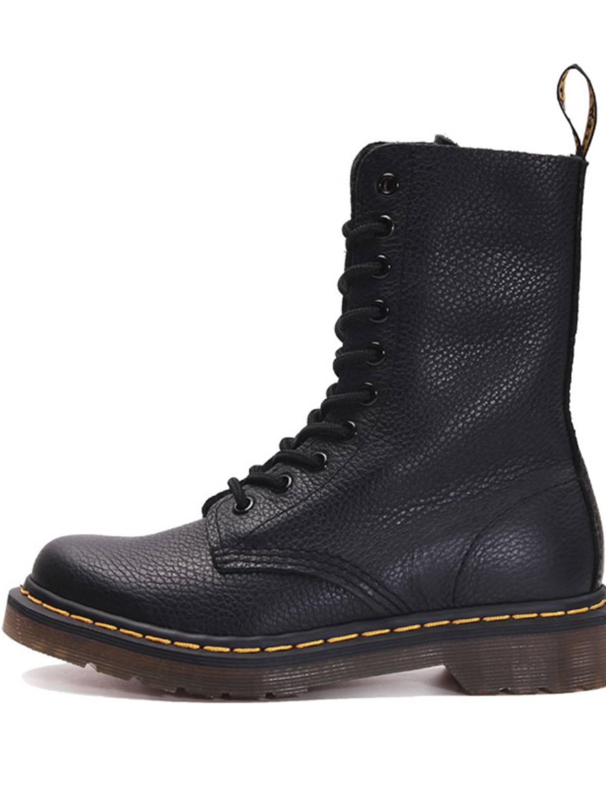 Spring and Summer 149010 Confucius Martyrs and Women Martin Boots solid -breathable boots True header cowhide boots locomotive boots