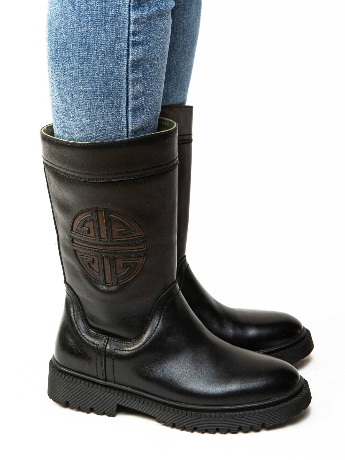 20263 Summer men's shoes mid -boots zipper -style men's black round head cowhide boots locomotive wind riding horse boots 