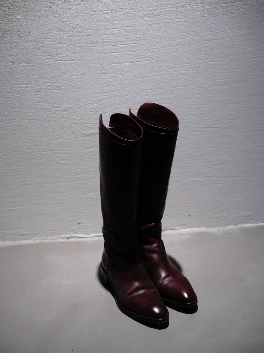 Khaite Sartore/Ladies Boots Rough heel back zipper equestrian boots brown Martin boots boots