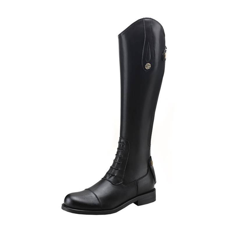 2023 autumn and winter new boots, horse boots, equestrian boots, boots, children, but knee leather rivet high tube knight boots
