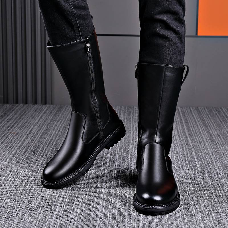 Knight's boots are warmed up and Martin's boots are long-skinned in winter