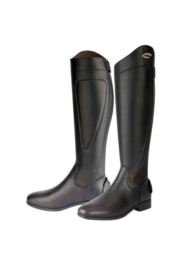 2024 new equestrian boots, high -pipe knight boots, head low heel, tide, zipper boots black anti -slip female boots