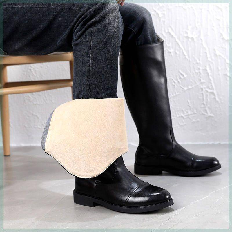 2024 New Product Autumn Equestrian Boots Men's High Boots Riding Leather Capsule Knight Boot Boot Big Big Boot Boots Super long