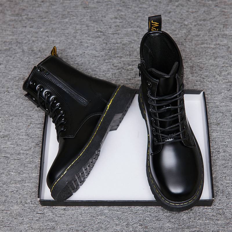 Martin Boots Man's Shoes, Summer Men's Black Teen Waterproof Motors Boots for England