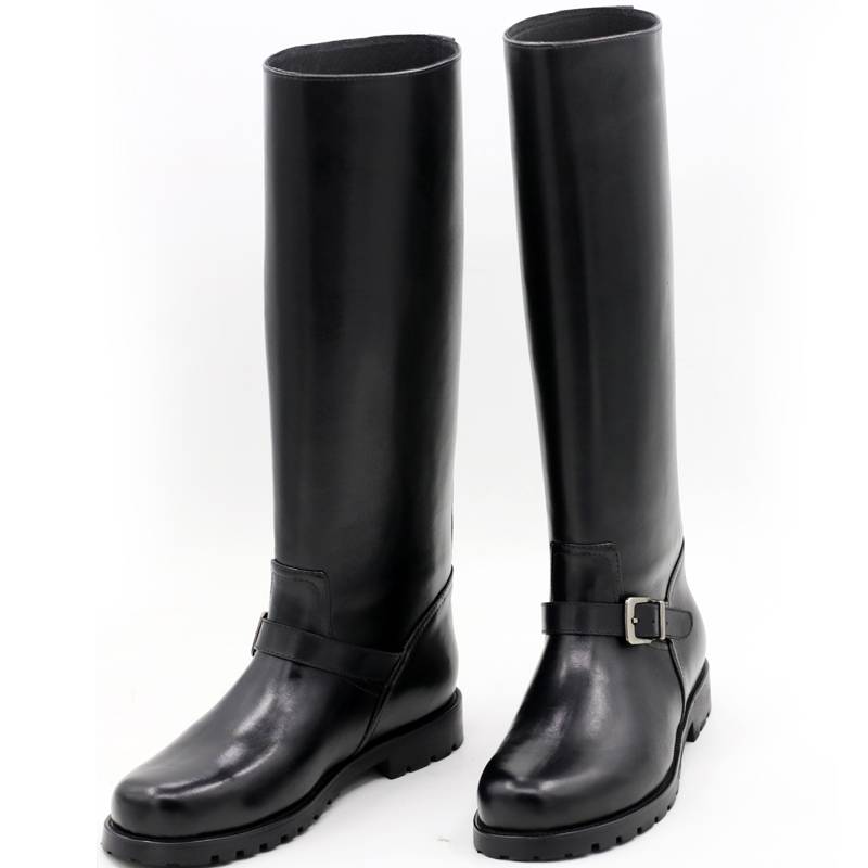 Large -size boots 14 -type equestrian horse boots men's leather and velvet knight boots locomotive Harley high boots thick bottom men