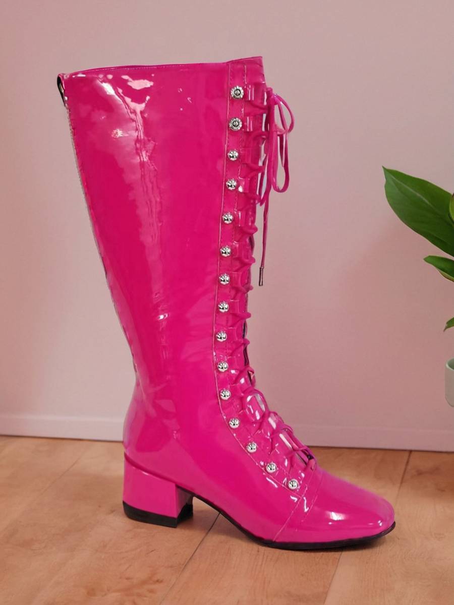 Gold, silver, tan, tan and Martin's Boot Model Show, small-size, high-sized boot girl