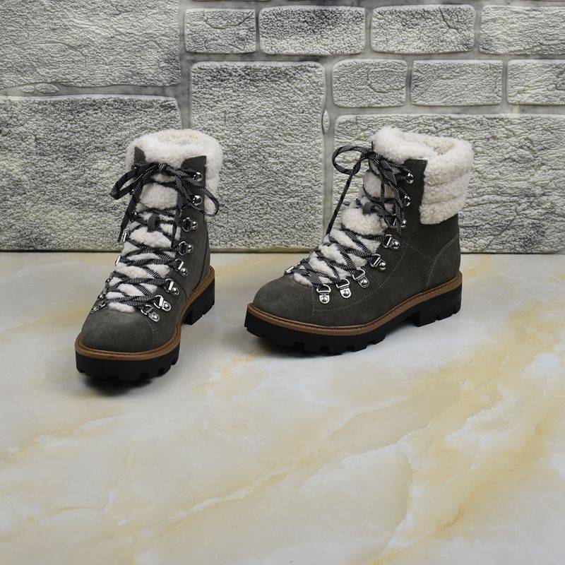 Shin leather original single women's shoes new horse boots fashionable pure color warmth, fashion versatile Martin boots
