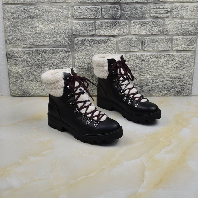 Shin leather original single women's shoes new horse boots fashionable pure color warmth, fashion versatile Martin boots