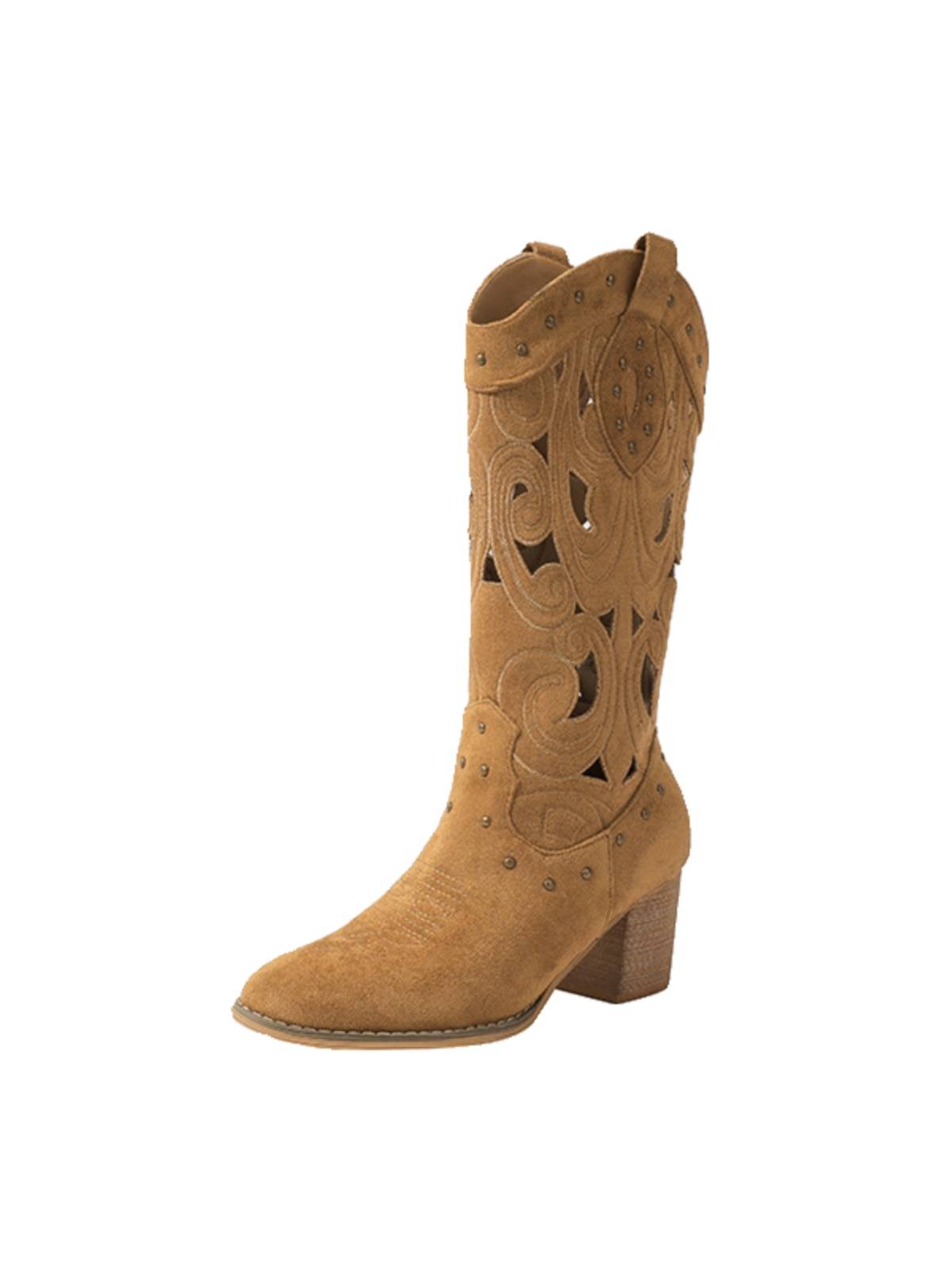 Invisible heights of 10 and Western cowboy boots embroidered in Martin's boots