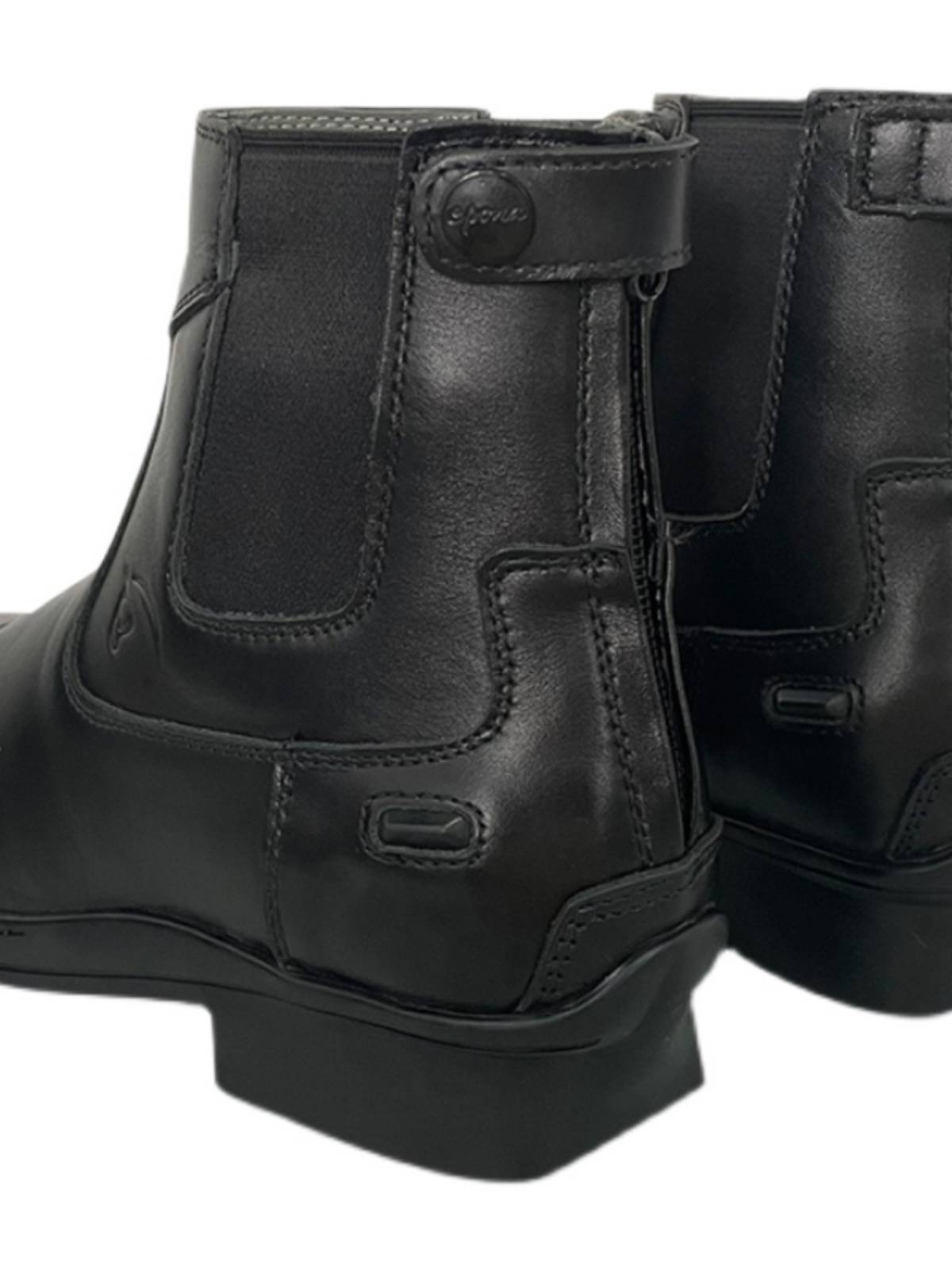 Epona leather short boots behind zipper and horse boots male and girls comfortable skid anti -slip knight supplies equestrian sports