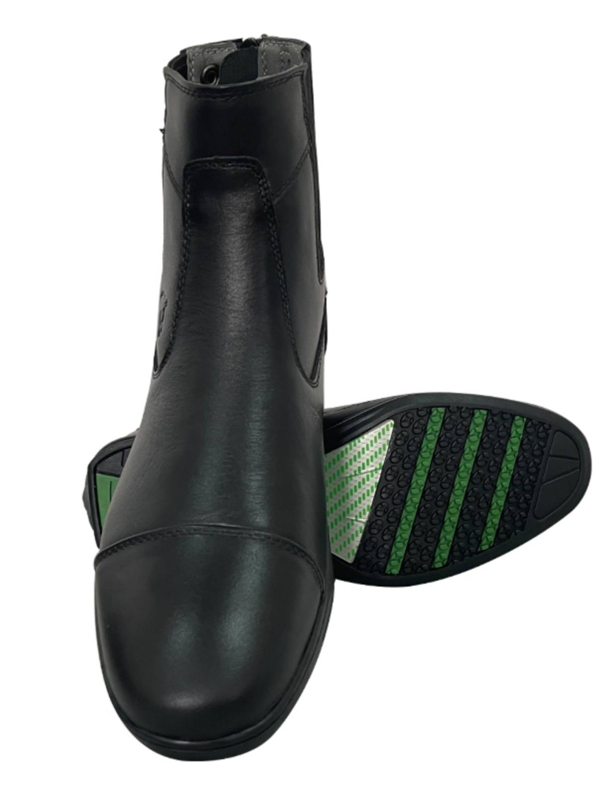 Epona leather short boots behind zipper and horse boots male and girls comfortable skid anti -slip knight supplies equestrian sports