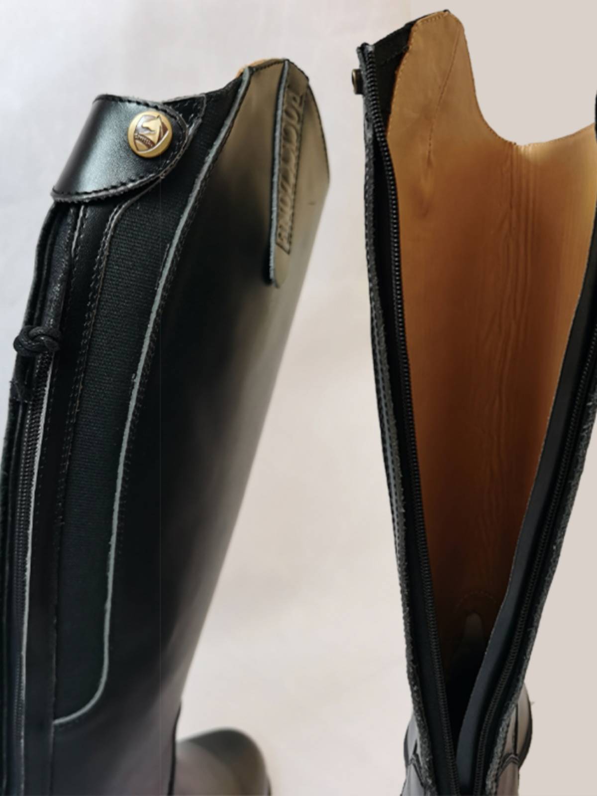 Leather equestrian boots riding boots British -style barrel boots women's competition training riding shoes men's horse riding equipment